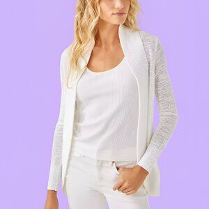 Lilly Pulitzer Amalie Resort White Cardigan Size XXS